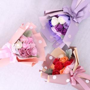 땡땡이 비누장미 꽃다발(+쇼핑백 증정) 3colors