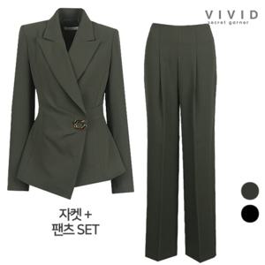 VIVID SET 여성 모던2 정장자켓+팬츠 봄가을 세트