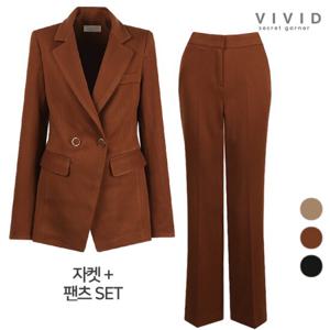 VIVID SET 여성 겨울기모 정장자켓+부츠컷팬츠 세트