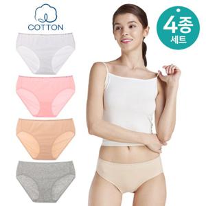 [폴로 순면 미디] 4매세트 85~100 여성 면팬티 3014