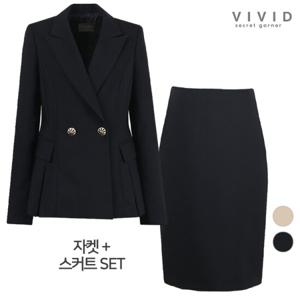 VIVID SET 여성 베르나 봄가을 정장자켓+스커트 세트