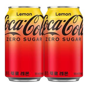 Coca-Cola 코카콜라 제로 레몬 캔 355ml / 제로콜라 제로슈거 탄산음료