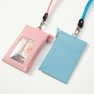 심플카드지갑 목걸이형 가줏 수납 남녀공용 지퍼 동전