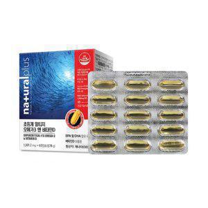 내츄럴플러스 오매가 쓰리 혈행 건강 초임계 알티지 오메가3 비타민D EPA DHA 60캡슐