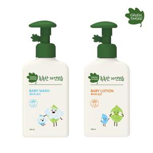 [그린핑거] 촉촉한자연보습 베이비로션+워시 320ml