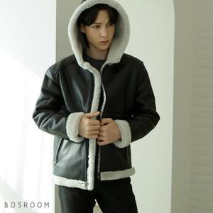 [BOSROOM]남성 캐쥬얼 무스탕 후드무스탕 겨울자켓