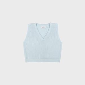 [핑크파인애플] V BOXY VEST_SKY BLUE