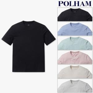  HOT (현대백화점) 폴햄  PHC2TR3710 남녀공용 여름 9컬러 면 오가닉 솔리드 크루넥 반팔 코튼 티셔츠