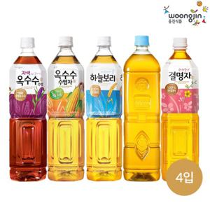 웅진식품 차음료 1.5L 4개 하늘보리/자색옥수수/헛개차/결명자차