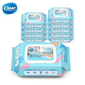 숨 세균닦는 클리어 행주티슈 캡형 70매 10팩