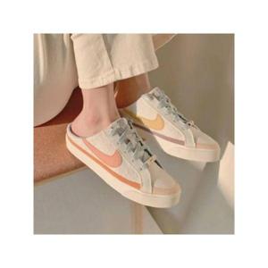 해외NIKE 나이키 뮬 운동화 코트 레거시 슬리퍼 우먼스 여성 블로퍼 슬립온 스니커즈 화이트 멀티 DV1741-181
