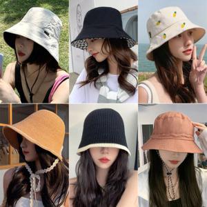 봄 여름 모자 여성 여자 벙거지 버킷햇 면 양면 햇빛 차단 등산모자