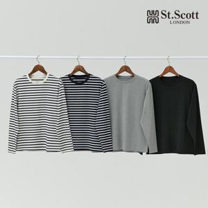 [St.Scott] 세인트 23FW 피치 기모 스트라이프 티셔츠 4종(남)