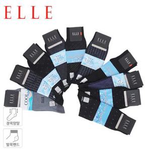 ELLE HOMME COOL 망사 고신축 중장목 양말 ELLE0001