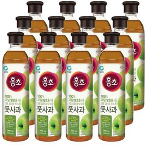 대상 청정원 홍초 풋사과 900ml x 12개