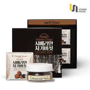 시베리안 차가버섯(25g*4통) 선물세트 + 쇼핑백 1개