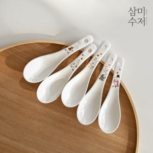 [삼미수저] 무민 프렌즈 도자기 우동스푼 5P