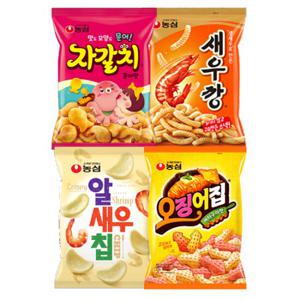 농심 새우깡90g+오징어집78g+자갈치90g+알새우칩68g/각2봉씩