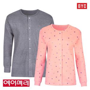 BYC 에어메리 삼중보온 앞단추 내복상의 / 착용이 편리한 앞타개