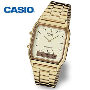 [정품] CASIO 카시오 AQ-230GA-9DMQ 남성 금장 메탈시계