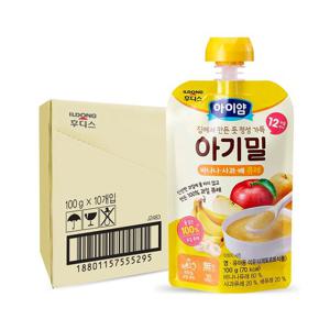 후디스 아이얌 아기밀 바나나사과배 퓨레 100g 10개