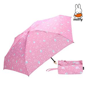 핑크  캐릭터 손잡이 자외선차단 차광 99% 암막 5단 양산 우산 MISS-2205