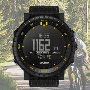 추가배터리+유리보호필름 SUUNTO 순토 코어 블랙 옐로우 SS050276000 등산시계 스노클링 수영 방수시계