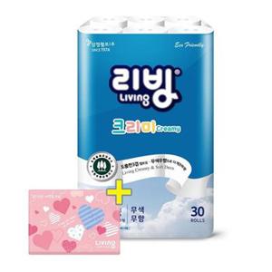 삼정 3겹 크리미 화장지 25m 30롤1팩+여행용40p 1팩