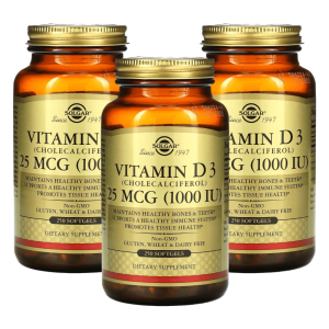 솔가 비타민D3 25mcg 1000IU 250캡슐 3개 비타민D 콜레칼시페롤