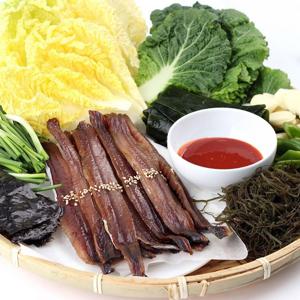 포항 구룡포 햇 꽁치 과메기 손질 야채세트