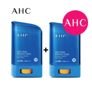  AHC   1+1 무배   2024년 최신제조 AHC 내추럴 퍼펙션 더블쉴드 선스틱(파란색) 22g+22g 2개