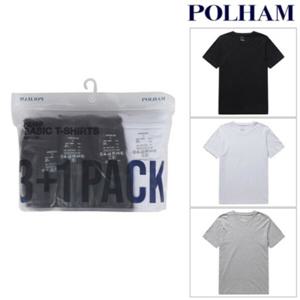 (현대백화점) 폴햄  남녀공용 3+1 PACK 패키지 티셔츠