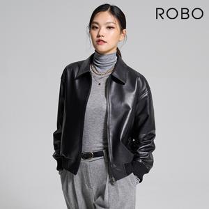 로보 [최초가 299,000원] 22FW 이태리 MAPEL社 레더 집업자켓