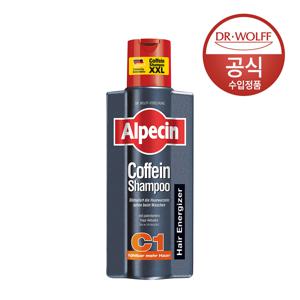 [CJ 단독] 카페인 샴푸 C1 모발 강화 375ml + 75ml + 두피브러쉬