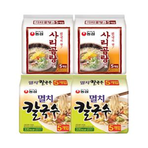 농심 멸치 칼국수 10개 + 사리곰탕면 10개