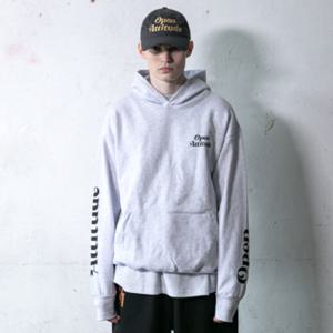 ATTITUDE LETTERING HOODIE-LIGHT GRAY(에티튜드 레터링 후드-라이트 그레이)