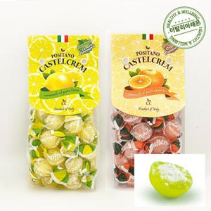 이탈리아 필수템 카스텔크렘 포지타노 레몬사탕 200g (2팩) +오렌지캔디200g(1팩) 입덧캔디 임신부선물