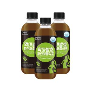 악마발효 파인애플식초 500ml 3병 현미식초 유기농원당