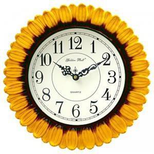 원룸꾸미기 GB2022 무소음 해바라기 꽃잎 벽시계 인테리어시계