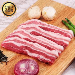 [냉장][한돈1+]국내산 숙성 돼지고기 생 삼겹살 1kg