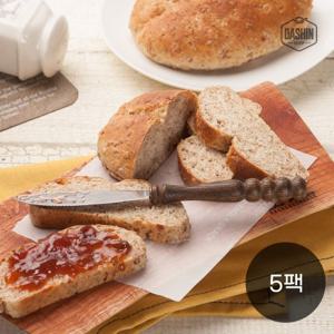 [다신샵] 당일제빵 천연발효 통밀빵 그대로빵 5팩 / 발아통밀 수제 비건빵