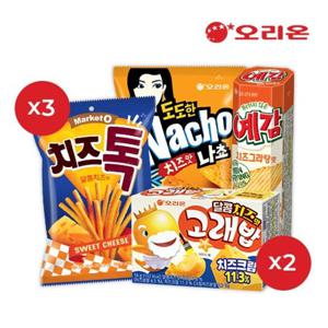 [오리온] 치즈마니아세트(4종10봉, 치즈고래밥2+치즈톡3+나쵸치즈3+예감치즈2)