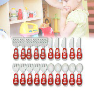 장난감스푼포크 소꿉놀이교구 어린이집단체학습용 유아주방놀이 유아소꿉놀이 주방장난감 유아역할놀이