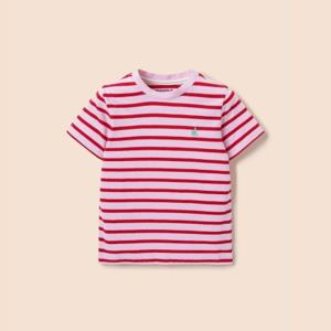 (고급) 빈폴키즈 스트라이프 반소매 티셔츠 트 핑크