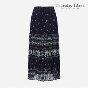 [Thursday Island] 보더 쉬폰 스커트(T224MSK236W)