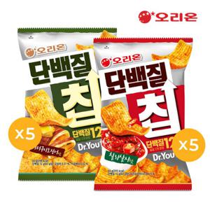 [오리온] 닥터유 단백질칩(60g) 버터오징어x5 + 칠리살사맛x5