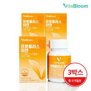 비타블룸 프로폴리스 아연 550mg x 60캡슐 3박스