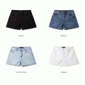 후아유 여성용 노턱 데님 반바지 / No Tuck Denim Shorts_A WHTJE2513F