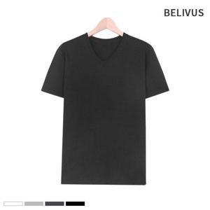 [빌리버스]빌리버스 남자 반팔티 반소매 30수 브이넥 면 티셔츠 레이어드티 BHZ018