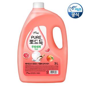피죤 퓨어 뽀드득 주방세제 대용량 3L  안심성분/피부보호/뛰어난 세정력